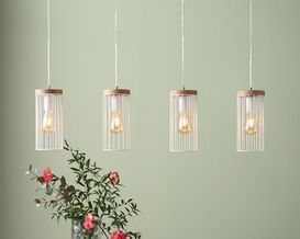 Pendelleuchte "Sarina", Eiche/Metall