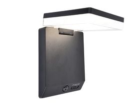 LED-Solarwandleuchte "Moze", einklappbar, mit Dimmschalter und Sensor
