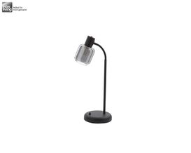 Interliving 9341 Tischleuchte, Rauchglas, Metall schwarz matt