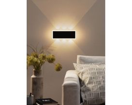 LED-Wandleuchte "Saidy" aus schwarzem Metall