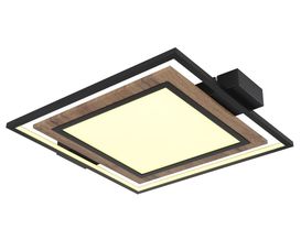 LED-Deckenleuchte "Gabaldo", Metall/Holzoptik