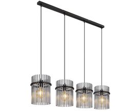 Pendelleuchte "Gorley", Metall/Rauchglas