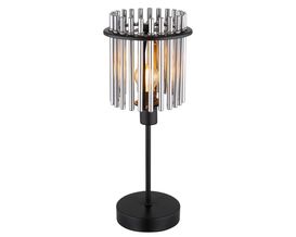 Tischleuchte "Gorley", Metall/Rauchglas