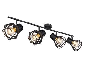 Deckenleuchte 3- flammig "Clastra" schwarz Metall