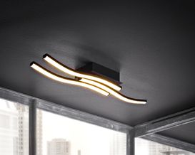 LED-Deckenleuchte "Kasimir" Schwarz Matt