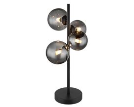 LED-Tischleuchte "Riha", rauchfarbenes Glas