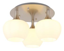 Interliving Deckenleuchte 9344,  Metall nickel matt / Glas opal