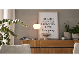 Interliving Tischleuchte 9344, Metall nickel matt / Glas opal