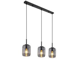 Interliving 9331 Hängeleuchte, Metall/Rauchglas