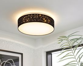 Interliving Leuchtenserie 9335 Deckenleuchte mit Stanzung Sterneneffekt