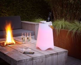 Outdoor-Sektkühler "Jamaika" mit Farbwechsler und Bluetooth-Lautsprecher