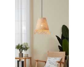 Roomio Pendelleuchte No. 9807, Stahl/Rattan