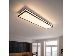 LED-Deckenleuchte "Mario Black" dimmbar, mit Farb- und Farbtemperaturwechsler, Fernbedienung und Memory-Funktion