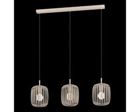 Pendelleuchte, 3-flammig, "Romazzina", Stahl, sandfarben