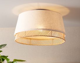 Deckenlampe "Tabley" Stahl/Textil