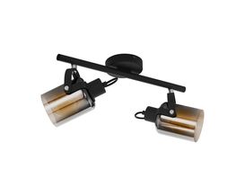 Deckenleuchte "Berregas" Stahl, Rauchglas