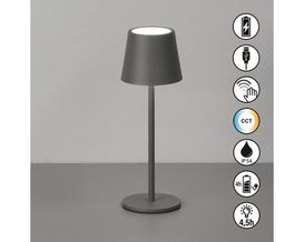 LED-Tischleuchte "Roxi" inkl. USB-Kabel und Touchdimmer, grau