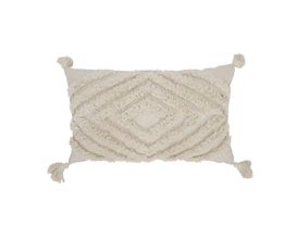 Roomio Kissenhülle No. 9406, vorderseitig getuftet, mit Quasten