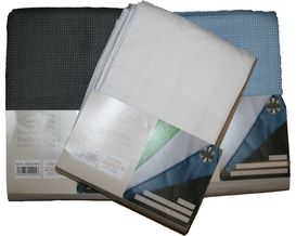 Waffeltuch 5er-Set, blau