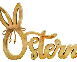 Schriftzug Ostern, ca. 30 cm, Mangoholz