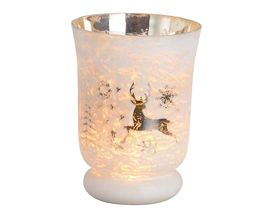 Windlicht, weihnachtlich, ca. 10 cm hoch