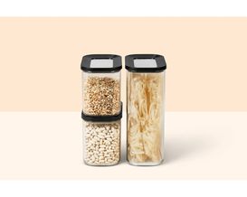 3-teiliges Vorratsdosenset "Modula", schwarz