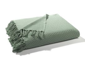 Decke "Janet" grün, ca. 150x200 cm