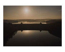 Fotoleinwand Möhnetalsperre bei Nacht, ca. 60x80 cm