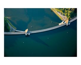 Fotoleinwand, Sperrmauer Möhnesee, ca. 60x80 cm