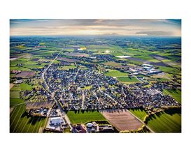 Fotoleinwand, Blick auf Büderich, ca. 60x80 cm