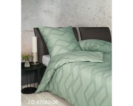Mako-Satin-Bettwäschegarnitur, 100% Baumwolle, mint