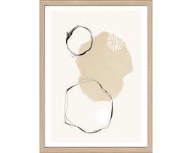 Kunstdruck "Line Art Shapes VIII", ca. 55x75 cm, gerahmt