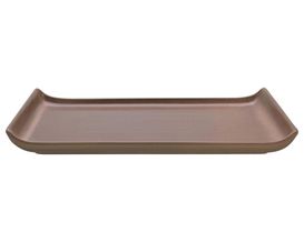 Servierplatte "Sierra Nevada", dunkelbraun, Steinzeug, ca. 33 cm