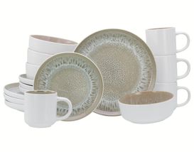 16-teiliges Geschirrset "Nordic Fjord", sandfarben