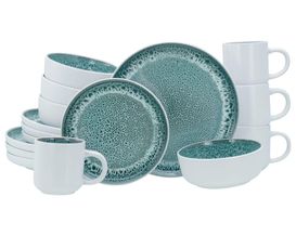 16-teiliges Geschirrset "Nordic Fjord", blau