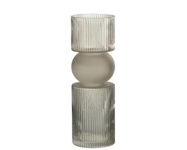 Vase aus Glas, grau, ca. 35 cm