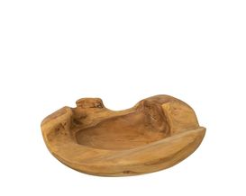 Schale "Igor" aus Teakholz, ca. 40x39 cm
