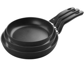 3-teiliges Pfannenset "Panarea" aus Aluminium