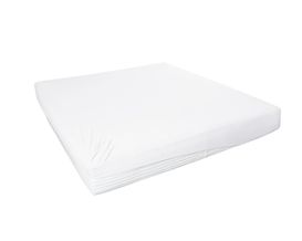 Elastan-Feinjersey-Spannbettlaken, Weiß, ca. 190x200 cm