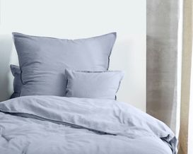 Renforce Bettwäschegarnitur "Stonewash" blau, ca. 155x220 cm