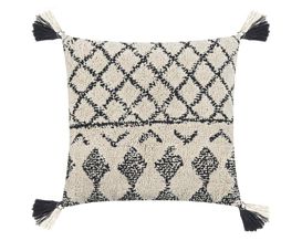 Kissenhülle "Kaya" mit Quasten, ca. 50x50 cm