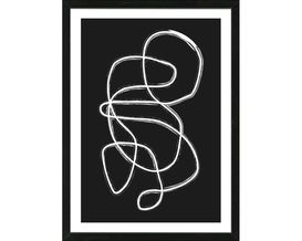 Wandbild "Lines and Shapes I" gerahmt, ca. 55x75 cm