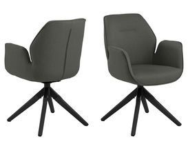 Armlehnstuhl "Albany" drehbar,  dunkelgrau