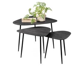 3-Satztisch "Marienheide", Akazie, Metall