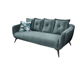 3-er Sofa "Berlin" blau/türkis