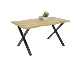 Tisch "Hilla", Wildeiche, X-Gestell