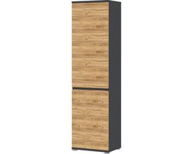 Garderobenschrank "Gelting" Navarra Eiche Nachbildung/Absetzungen anthrazit