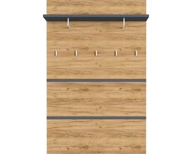 Garderobenpaneel "Gelting" Navarra Eiche Nachbildung/Absetzungen anthrazit