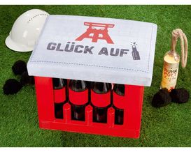 Bierkasten Sitzpolster "Glück auf", ca. 34x44 cm