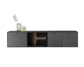 XOOON Elements, Lowboard 210 cm. - zum aufhängen + 2-Türen + Klappe + 3-Nischen + Led